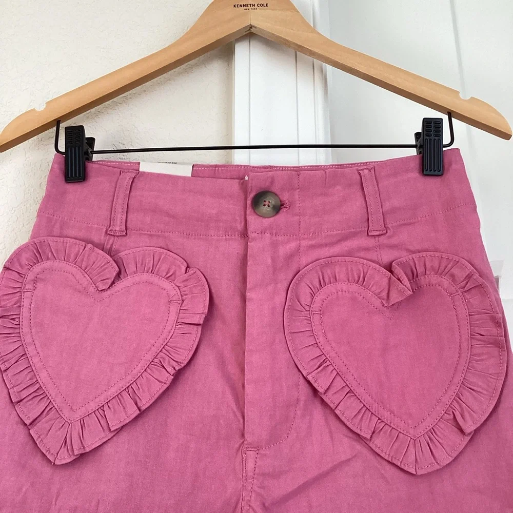 💕Anthroplogie COLETTE Cropped Wide-Leg Pants Maeve Heart Pocket NEW 28 - Picture 7 of 16